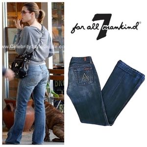 7 for All Mankind | Medium Wash Midrise A Pocket Flare Jeans 26